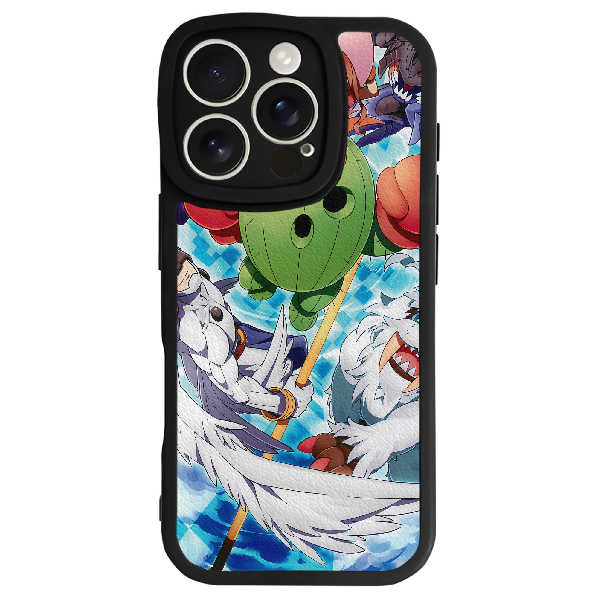 （画像用） Digimon デジタルモンスター/デジモン 【iPhone 16シリーズ対応】シリコンスマホケース（レザー調） 材質：シリコン